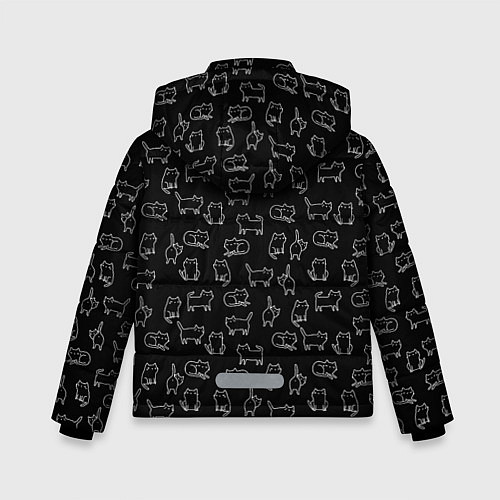 Зимняя куртка для мальчика Cats / 3D-Черный – фото 2