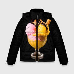 Куртка зимняя для мальчика Мороженое, цвет: 3D-черный