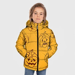 Куртка зимняя для мальчика Тыквы, цвет: 3D-черный — фото 2