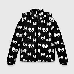 Куртка зимняя для мальчика Глазки в темноте, цвет: 3D-светло-серый