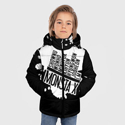 Куртка зимняя для мальчика Monsta X, цвет: 3D-черный — фото 2