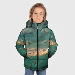 Куртка зимняя для мальчика Горы, цвет: 3D-черный — фото 2