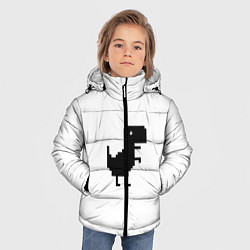 Куртка зимняя для мальчика Google динозаврик, цвет: 3D-черный — фото 2