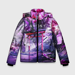 Куртка зимняя для мальчика Ghost of Tsushima, цвет: 3D-красный