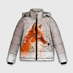 Куртка зимняя для мальчика Лиса и снег, цвет: 3D-красный