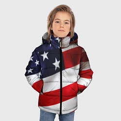 Куртка зимняя для мальчика США USA, цвет: 3D-черный — фото 2