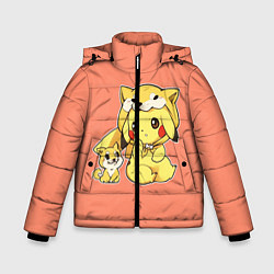 Куртка зимняя для мальчика Pikachu Pika Pika, цвет: 3D-светло-серый