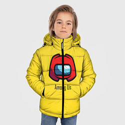 Куртка зимняя для мальчика Among UsLoGo, цвет: 3D-черный — фото 2