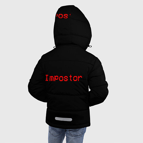 Зимняя куртка для мальчика Among Us IMPOSTOR / 3D-Красный – фото 4