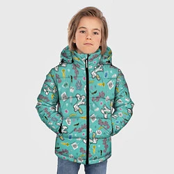Куртка зимняя для мальчика Багз Банни, цвет: 3D-светло-серый — фото 2
