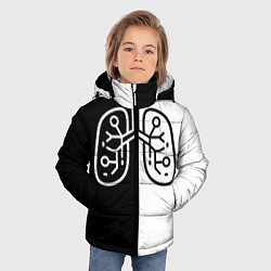 Куртка зимняя для мальчика ЛЕГКИЕ, цвет: 3D-черный — фото 2
