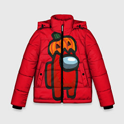 Куртка зимняя для мальчика HALLOWEEN IS AMONG US, цвет: 3D-светло-серый