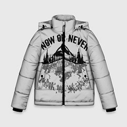 Куртка зимняя для мальчика Сейчас или никогда!, цвет: 3D-светло-серый