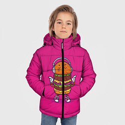 Куртка зимняя для мальчика BURGER, цвет: 3D-черный — фото 2