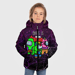 Куртка зимняя для мальчика Among Us x Brawl Stars, цвет: 3D-черный — фото 2