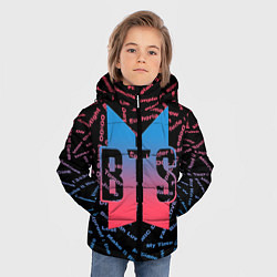 Куртка зимняя для мальчика BTS SONGS Z, цвет: 3D-черный — фото 2