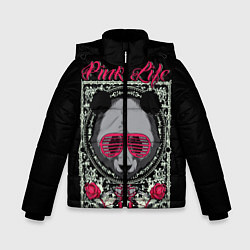 Куртка зимняя для мальчика Розовая жизнь, цвет: 3D-черный