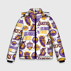 Куртка зимняя для мальчика LAKERS LOGO, цвет: 3D-черный