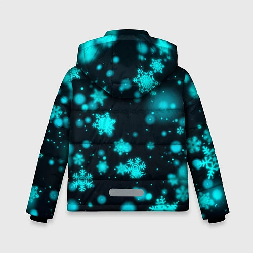 Зимняя куртка для мальчика Новогодний пингвин / 3D-Черный – фото 2