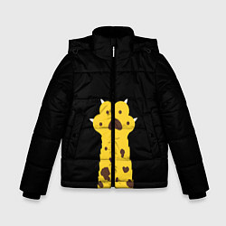 Куртка зимняя для мальчика Лапа тигра, цвет: 3D-черный