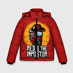 Куртка зимняя для мальчика Red Is The Impostor, цвет: 3D-черный