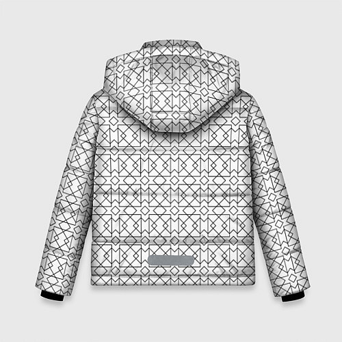 Зимняя куртка для мальчика Геометрический узор / 3D-Черный – фото 2