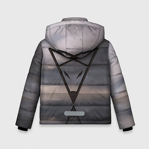 Зимняя куртка для мальчика Черное древо и белый лис / 3D-Черный – фото 2