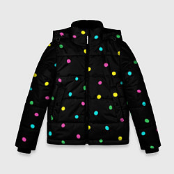 Куртка зимняя для мальчика Конфетти, цвет: 3D-черный