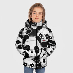 Куртка зимняя для мальчика Смешные панды, цвет: 3D-красный — фото 2