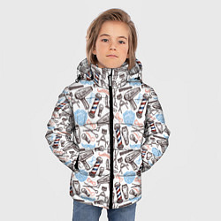 Куртка зимняя для мальчика Барбершоп, цвет: 3D-черный — фото 2