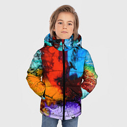Куртка зимняя для мальчика Импрессия, цвет: 3D-черный — фото 2