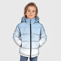 Куртка зимняя для мальчика Небесно-голубой градиент, цвет: 3D-черный — фото 2