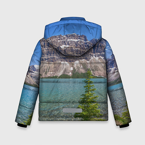 Зимняя куртка для мальчика Горное озеро / 3D-Черный – фото 2