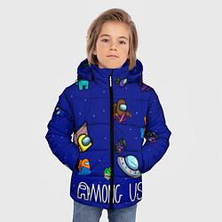 Куртка зимняя для мальчика Among Us Game, цвет: 3D-светло-серый — фото 2