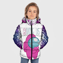 Куртка зимняя для мальчика Among Us Love Z, цвет: 3D-черный — фото 2