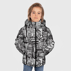 Куртка зимняя для мальчика Бесконечный город, цвет: 3D-светло-серый — фото 2