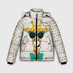 Куртка зимняя для мальчика ЖИРАФ ХИПСТЕР, цвет: 3D-черный