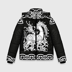 Куртка зимняя для мальчика Рингерике олень белый 3D, цвет: 3D-черный