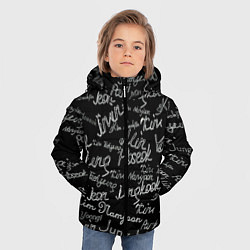Куртка зимняя для мальчика BTS имена, цвет: 3D-черный — фото 2