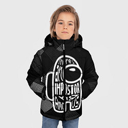 Куртка зимняя для мальчика Among Us W Plain, цвет: 3D-черный — фото 2