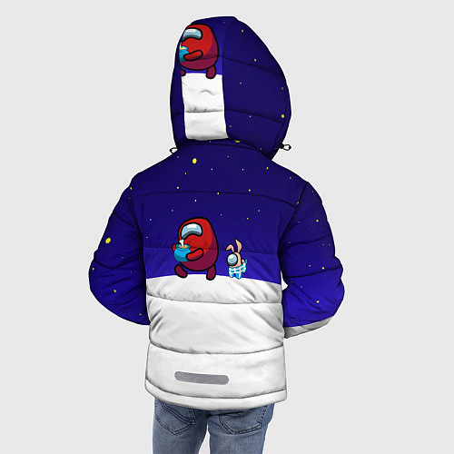 Зимняя куртка для мальчика Among us наша версия / 3D-Красный – фото 4