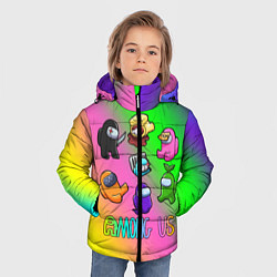 Куртка зимняя для мальчика AMONG US, цвет: 3D-светло-серый — фото 2