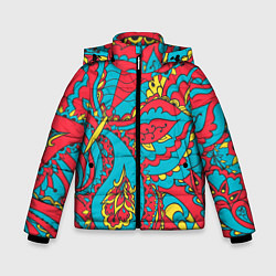 Зимняя куртка для мальчика Цветочный Узор