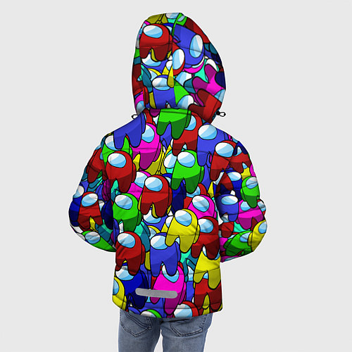 Зимняя куртка для мальчика AMONG US / 3D-Красный – фото 4