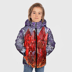 Куртка зимняя для мальчика Роза инков, цвет: 3D-черный — фото 2
