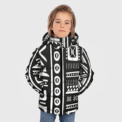 Куртка зимняя для мальчика Этнический узор, цвет: 3D-черный — фото 2