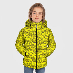 Куртка зимняя для мальчика Смайлики, цвет: 3D-светло-серый — фото 2