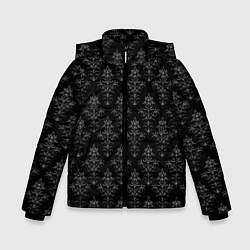 Куртка зимняя для мальчика Готический рисунок, цвет: 3D-черный