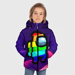 Куртка зимняя для мальчика AMONG US - RAINBOW SPACE, цвет: 3D-светло-серый — фото 2