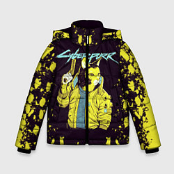 Куртка зимняя для мальчика CyberPunk 2077, цвет: 3D-черный